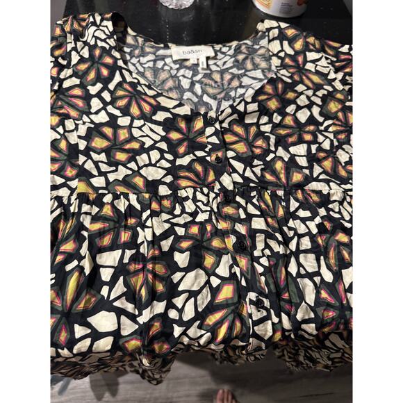 Ba&Sh May Button Front Floral Mini Lady Dress Size Small EUC Preowned - Picture 8 of 10